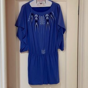 Short, blue, flowy too dress